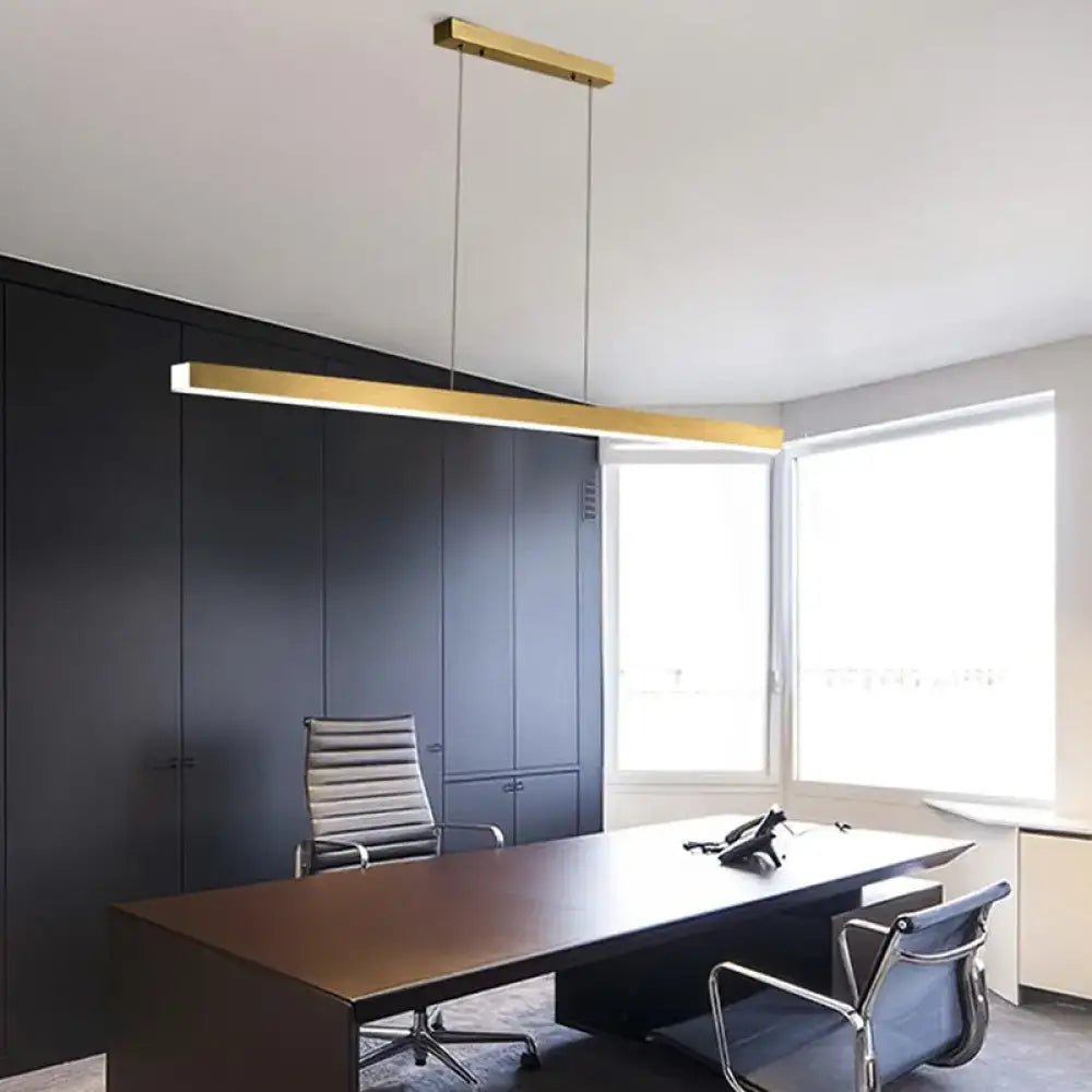Modern gold minimalist led suspension lamp dining room light fixture