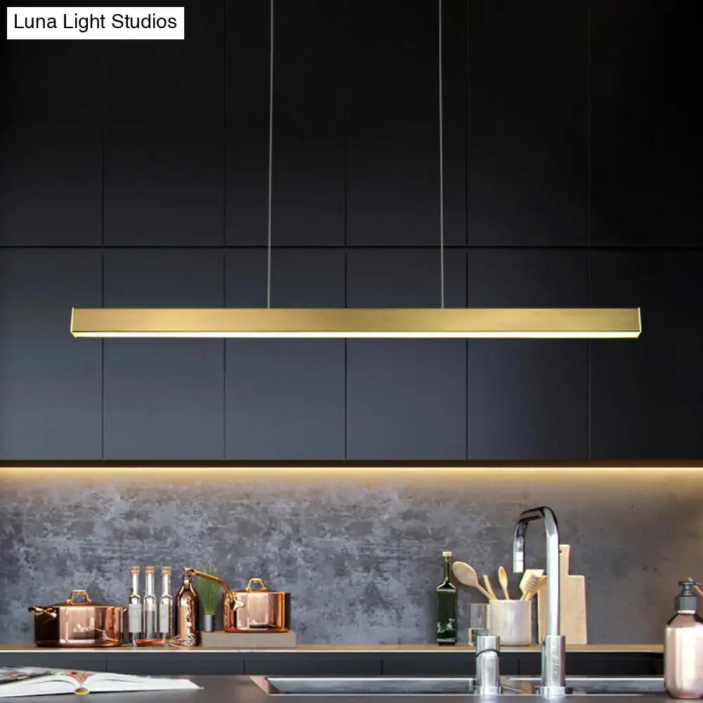 Modern gold minimalist led suspension lamp dining room light fixture