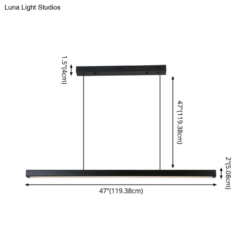 Modern gold minimalist led suspension lamp dining room light fixture