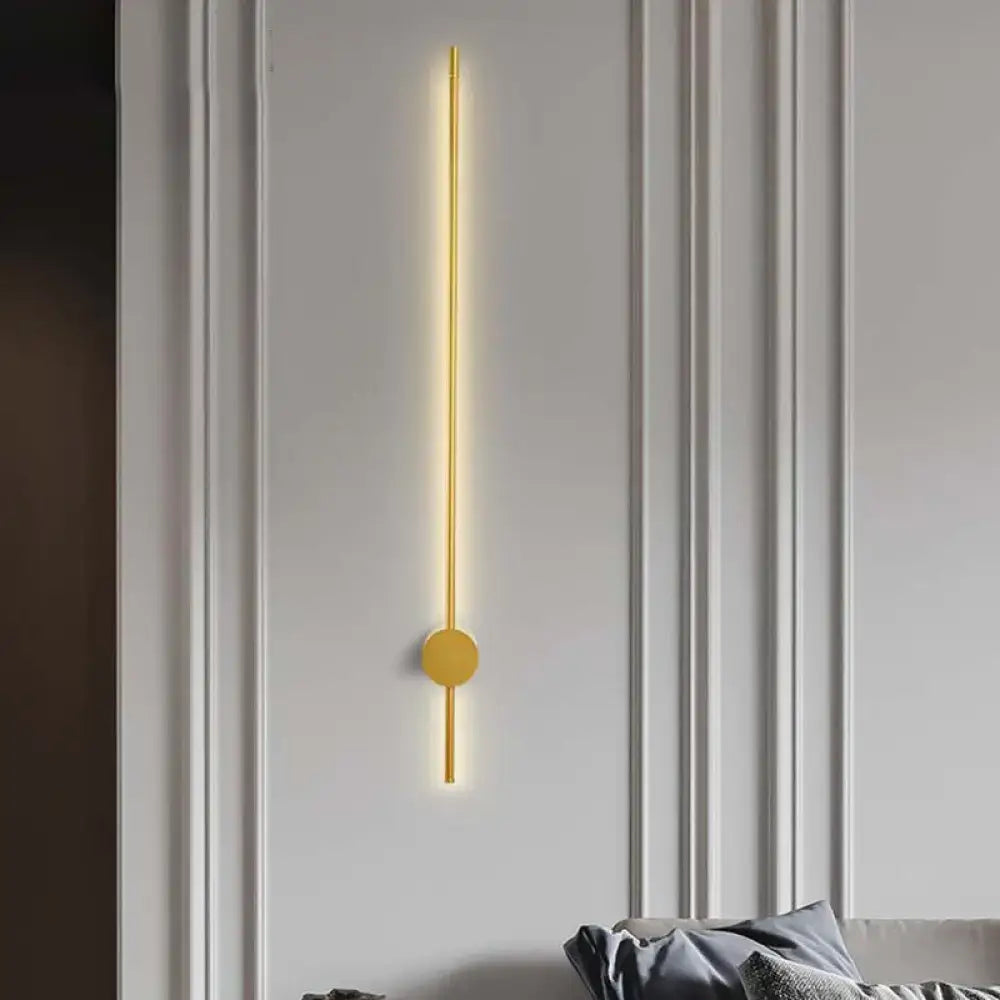 Modern gold minimalist led wall light bedroom fixture height 57
