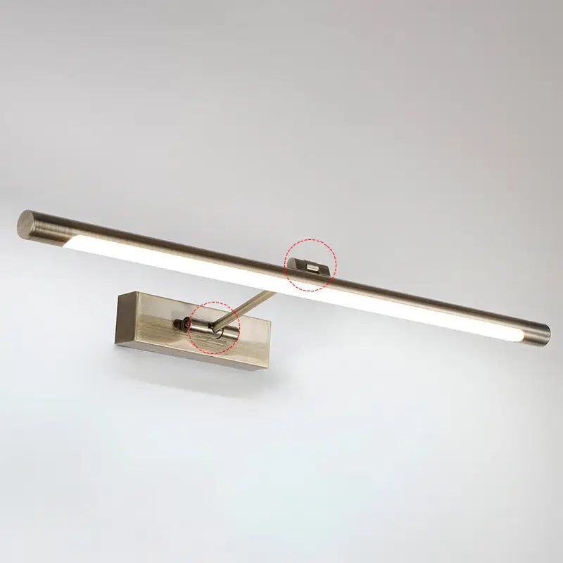 Modern gold minimalist metal led sconce light bathroom vanity