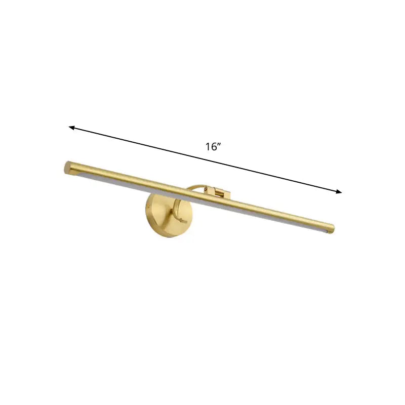 Modern gold pipe led vanity light – bathroom wall sconce