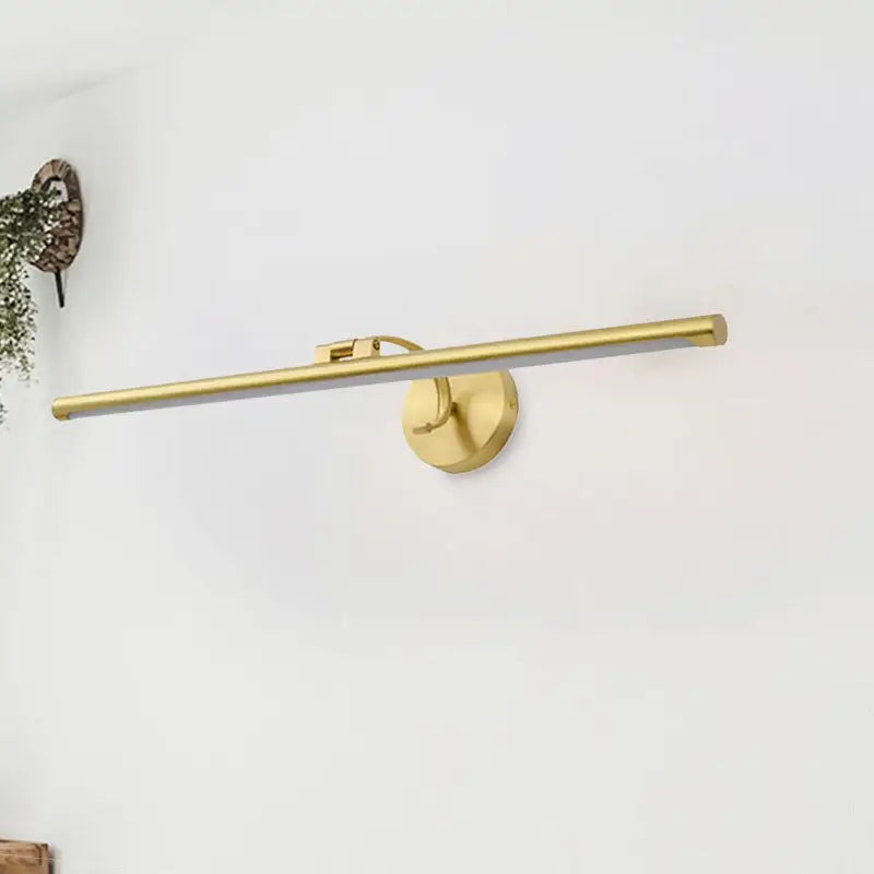 Modern gold pipe led vanity light – bathroom wall sconce