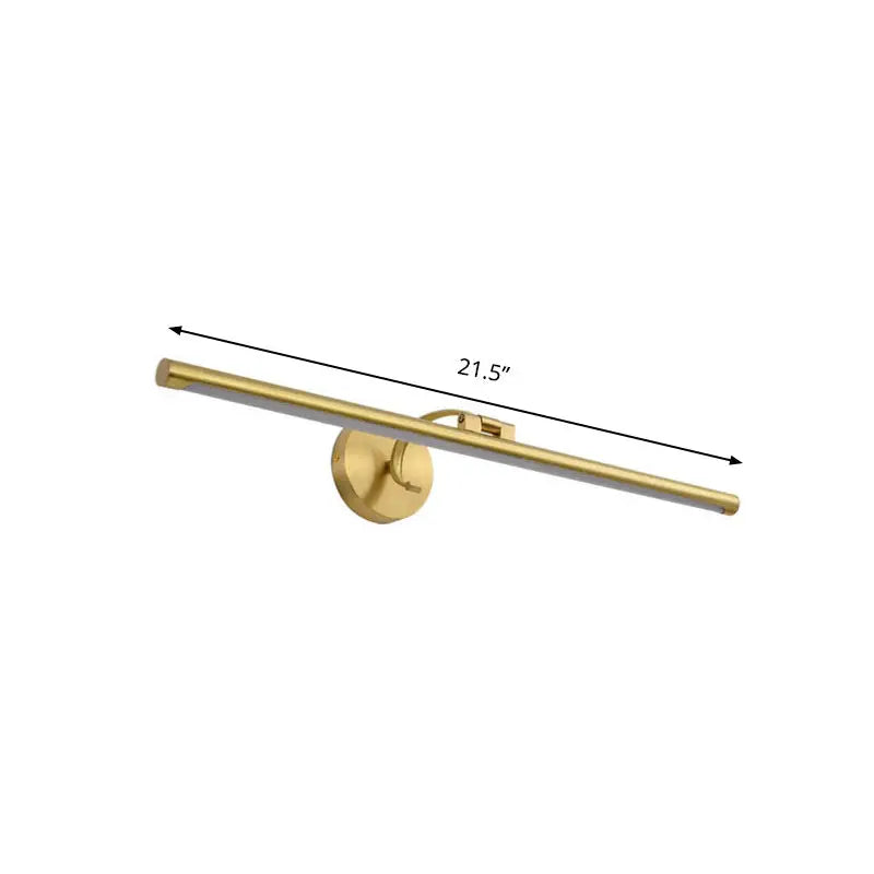 Modern gold pipe led vanity light – bathroom wall sconce