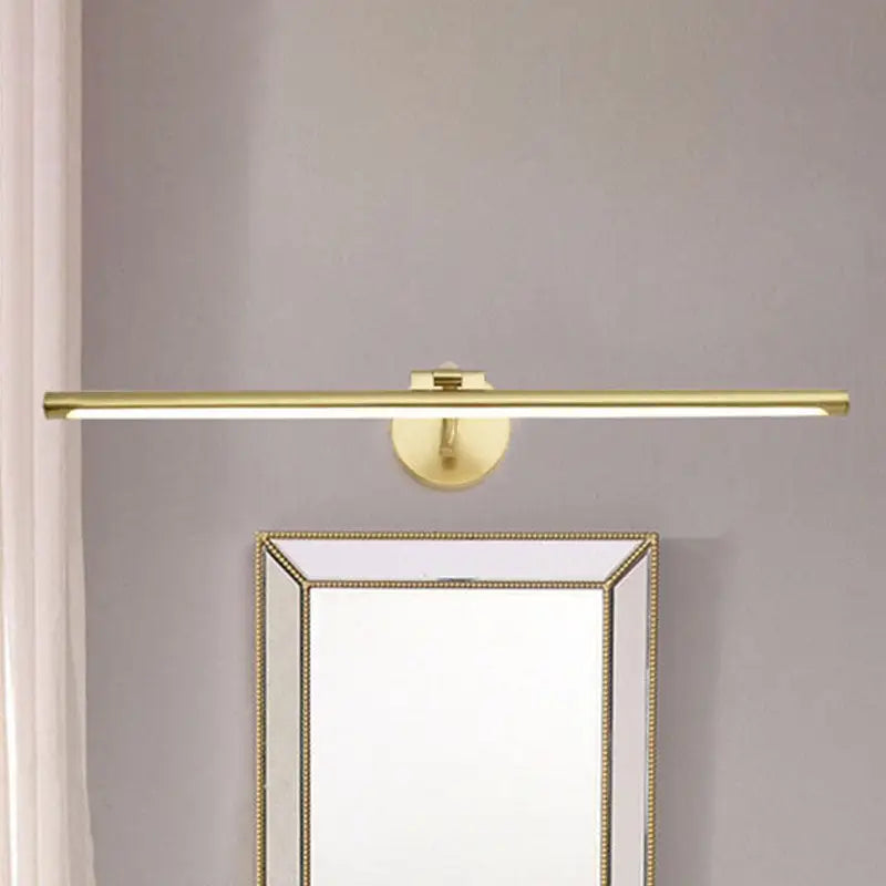 Modern gold pipe led vanity light – bathroom wall sconce