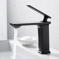 Modern gold rectangular brass basin faucet bathroom mixer tap