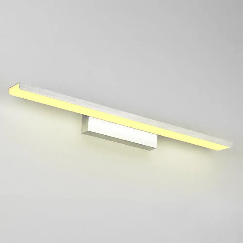 Modern gold rectangular led vanity sconce bathroom wall light