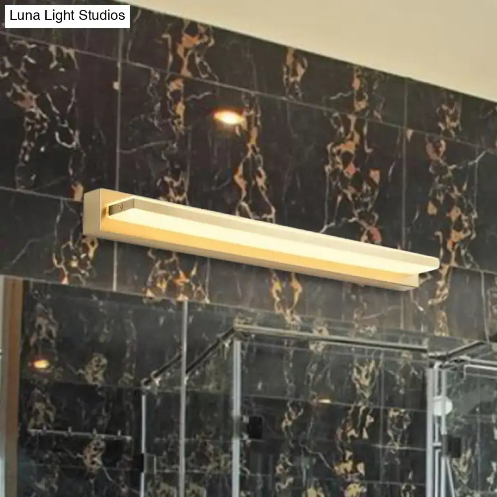 Modern gold rectangular led wall sconce bedroom acrylic shade