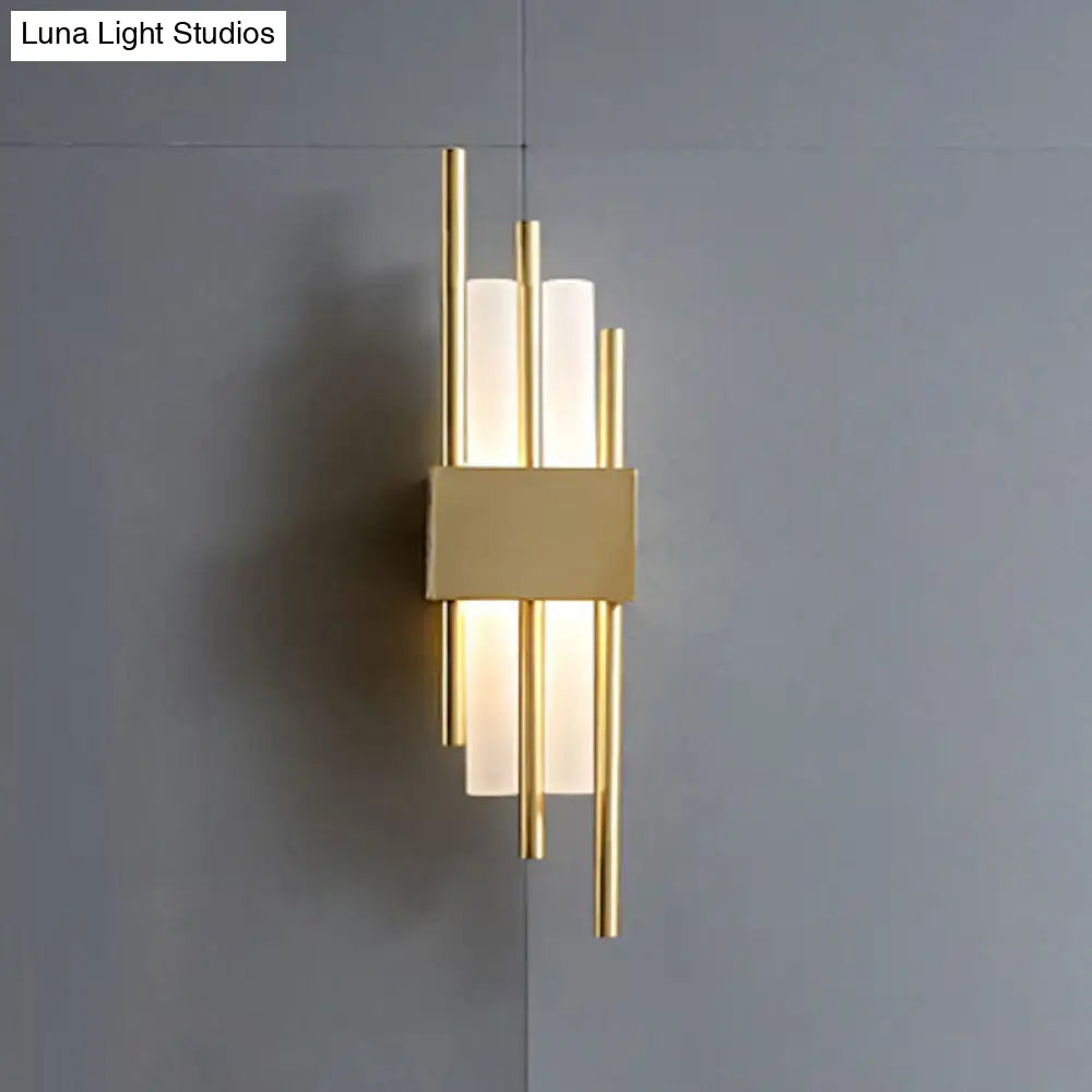 Modern gold rod led wall light stairway sconce 110v-120v