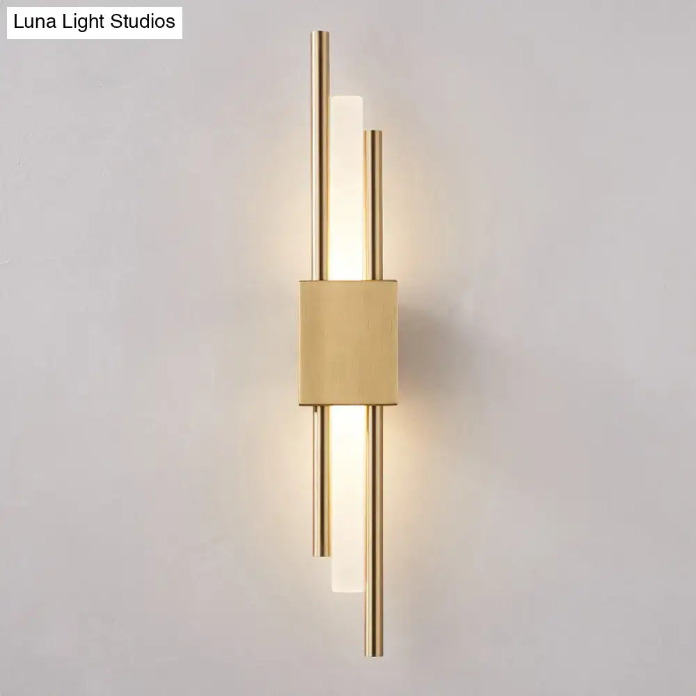 Modern gold rod led wall light stairway sconce 110v-120v