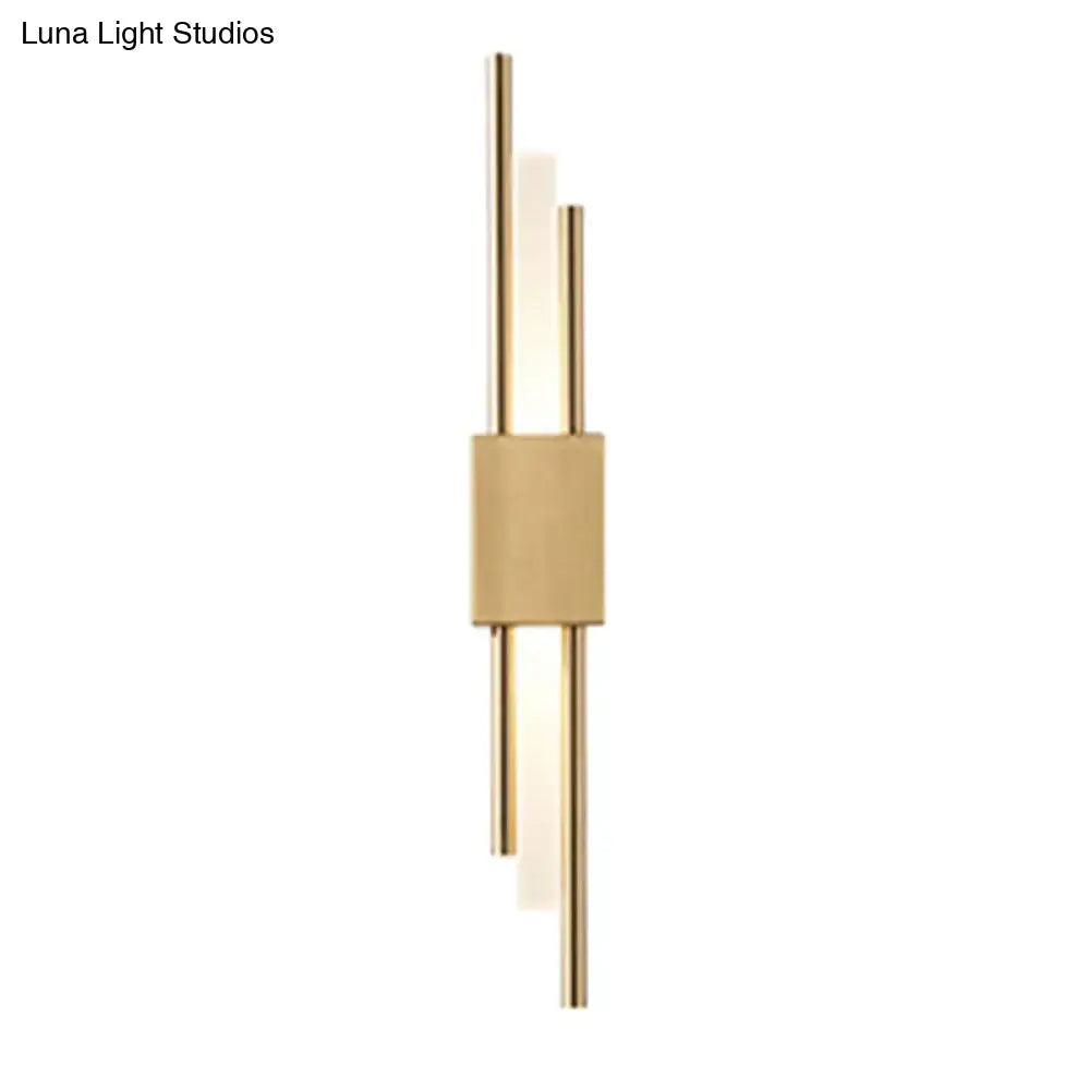 Modern gold rod led wall light stairway sconce 110v-120v