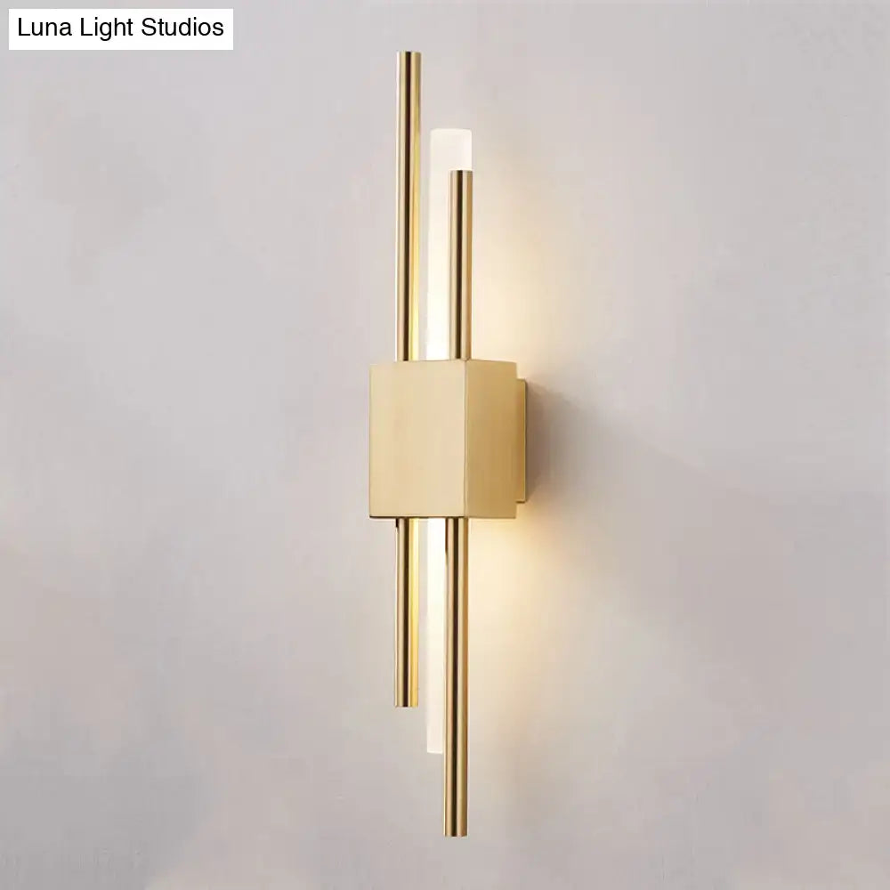 Modern gold rod led wall light stairway sconce 110v-120v