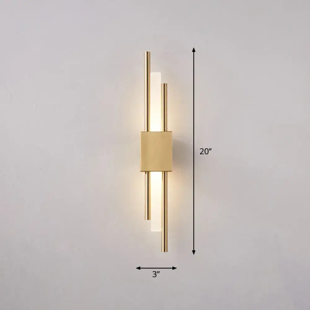 Modern gold rod led wall light stairway sconce 110v-120v