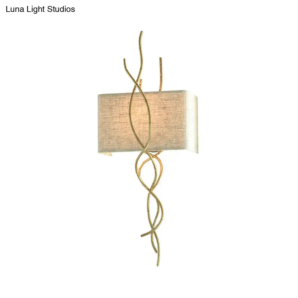 Modern gold & silver branch wall mount light bedroom sconce