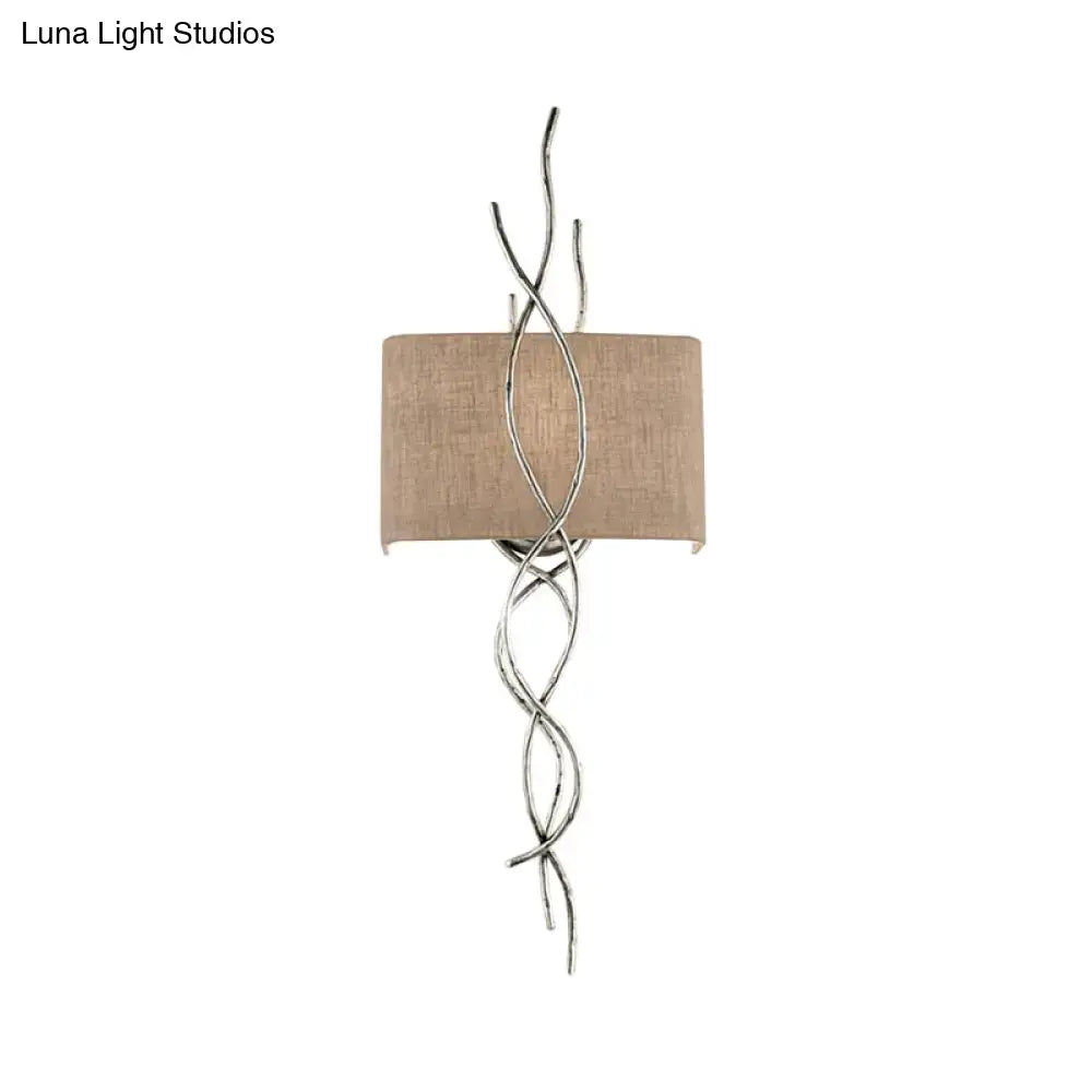 Modern gold & silver branch wall mount light bedroom sconce