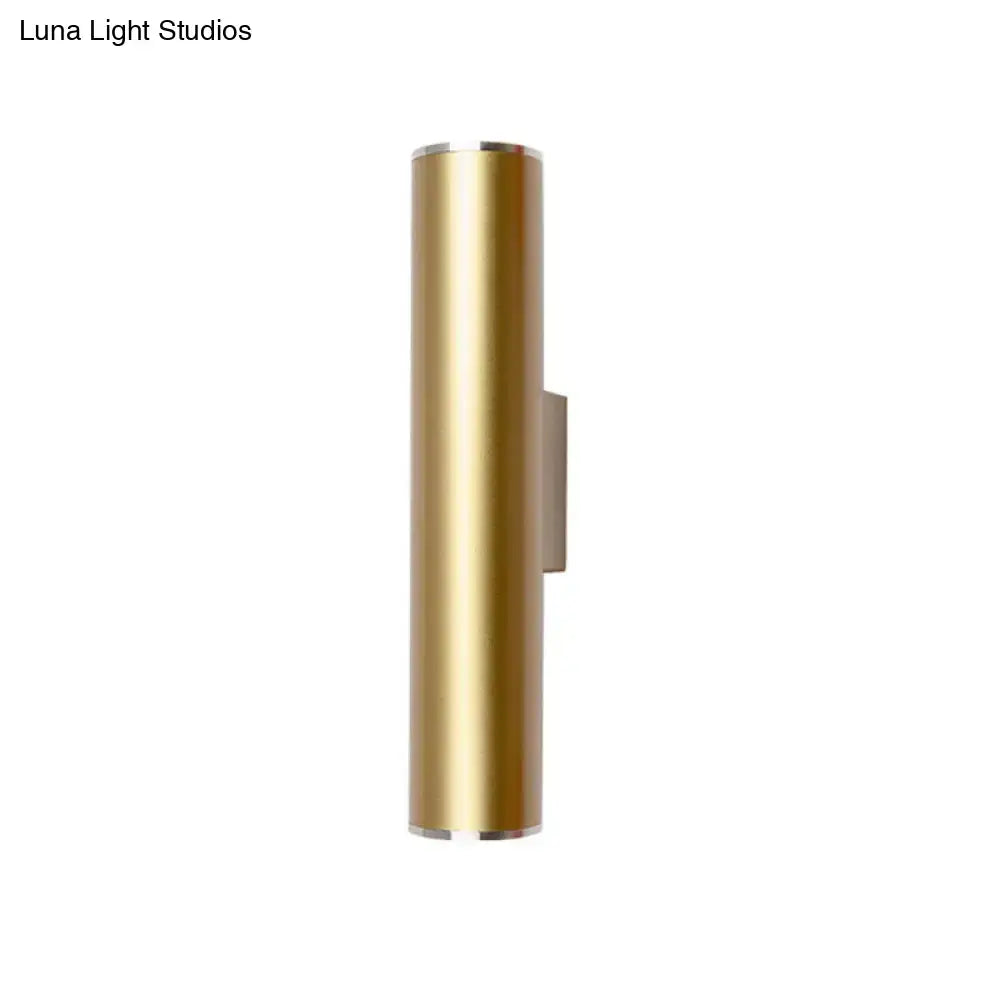 Modern gold & silver tube wall mounted sconce corridor light
