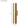 Modern gold & silver tube wall mounted sconce corridor light