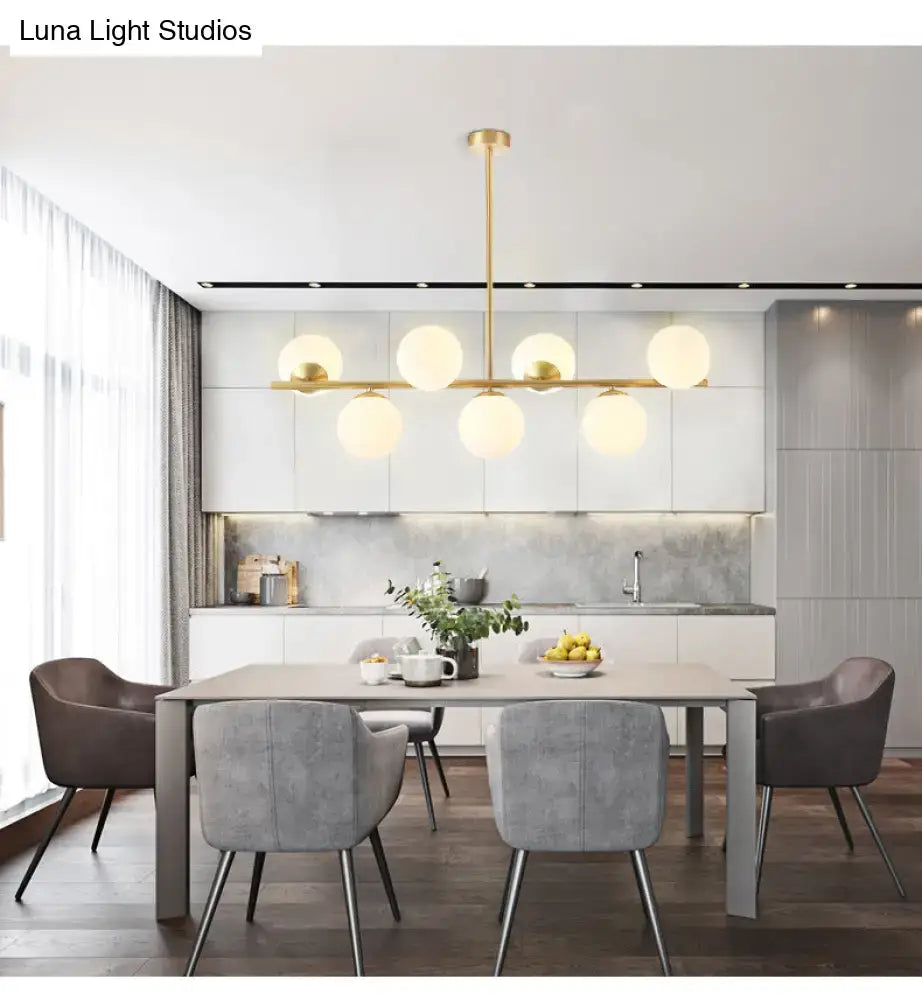 Modern gold spherical island ceiling light dining room pendant lighting