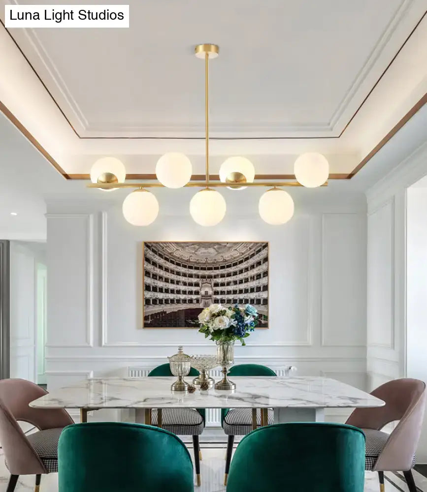 Modern gold spherical island ceiling light dining room pendant lighting