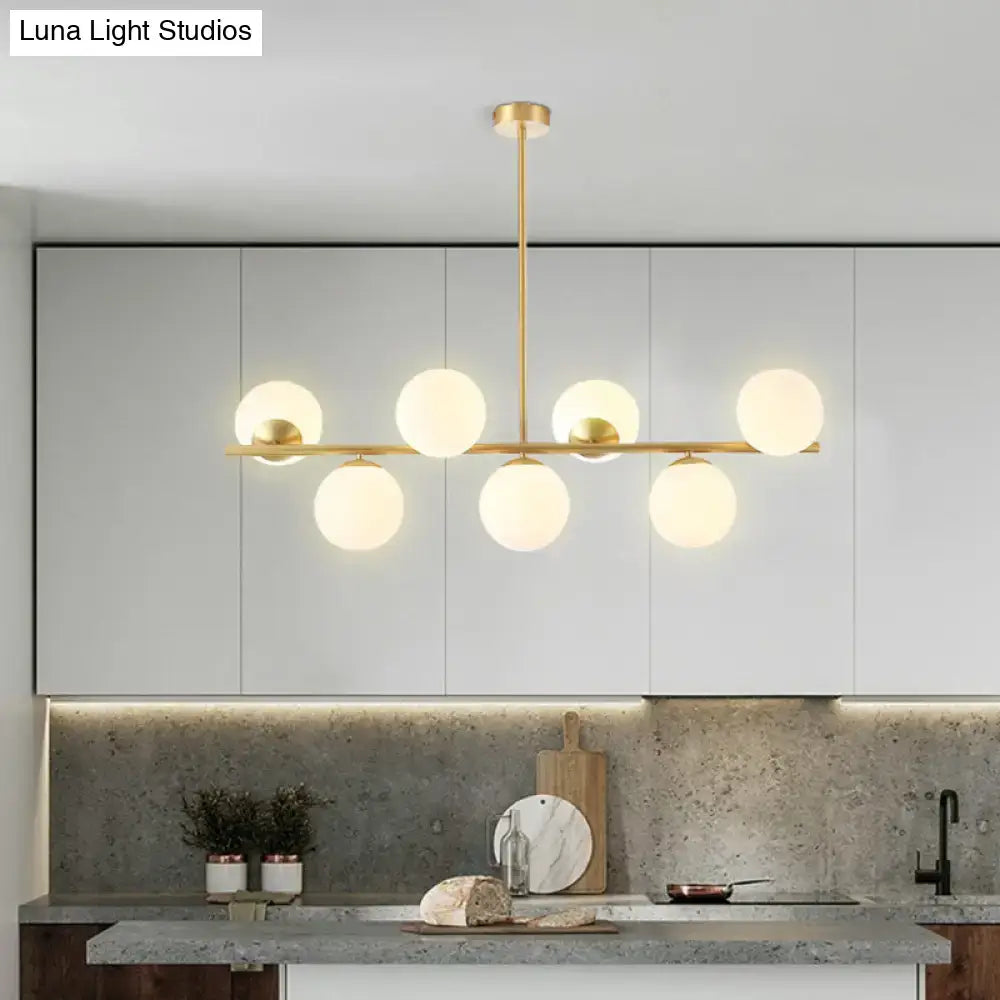 Modern gold spherical island ceiling light dining room pendant lighting