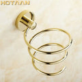 Modern gold spiral hair dryer holder bathroom anti rust rack