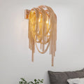 Modern gold tassel wall sconce living room 110v-120v light fixture