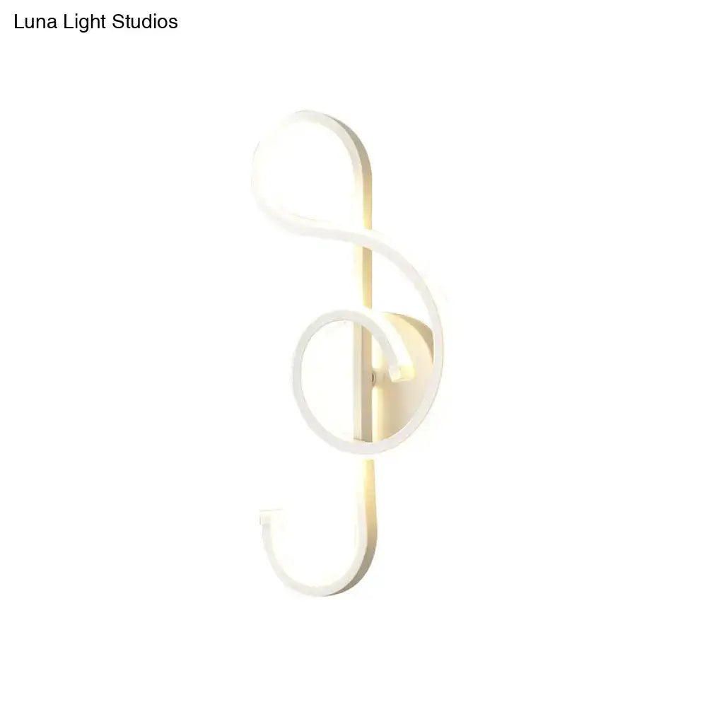 Modern gold treble clef wall lamp bedroom led sconce 110v-120v 220v-240v
