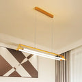 Modern gold tube chandelier – living room glass pendant light