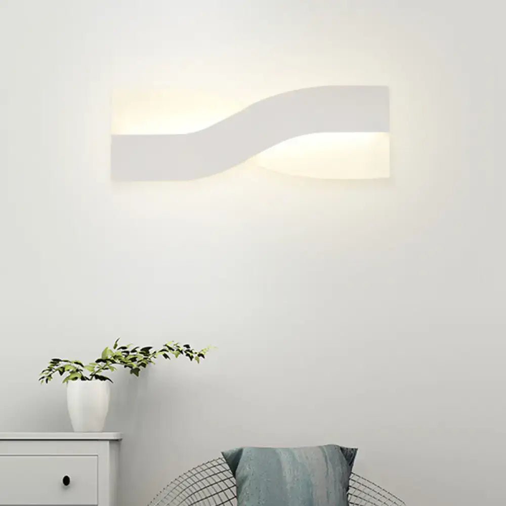 Modern gold twisted led wall lamp bedroom fixture width 8in 110v-240v