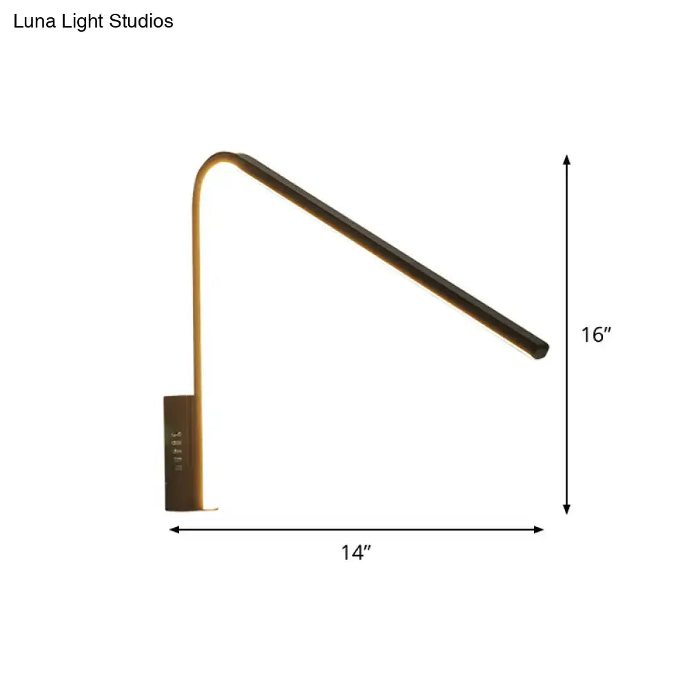 Modern gold v-shaped led sconce – corridor warm white light silica gel