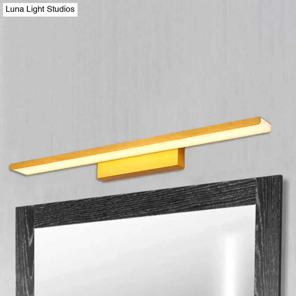 Modern gold wall mounted led vanity light warm white light bathroom