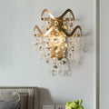 Modern gold wave sconce living room light with shell accent
