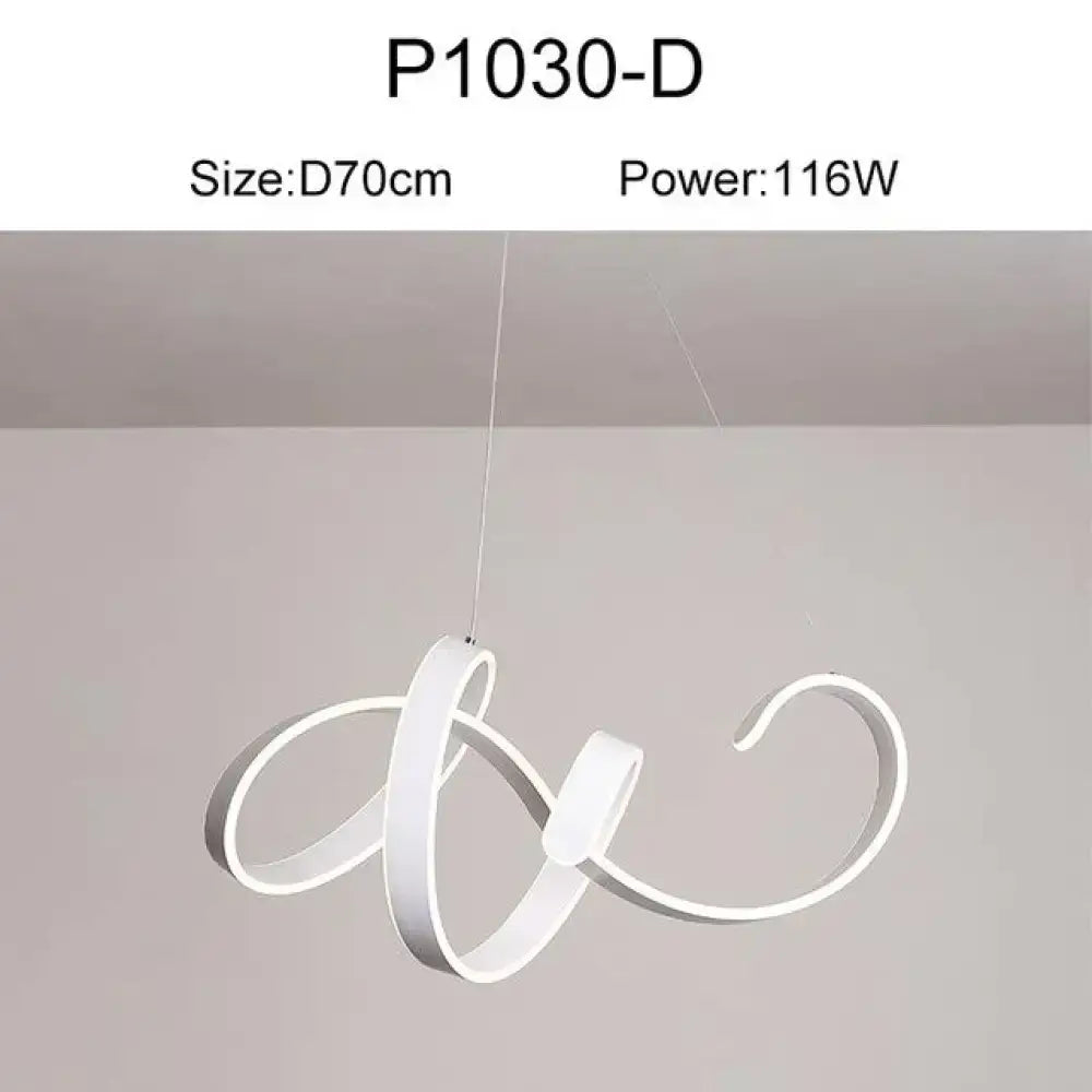 Modern gold & white led pendant lights for dining room