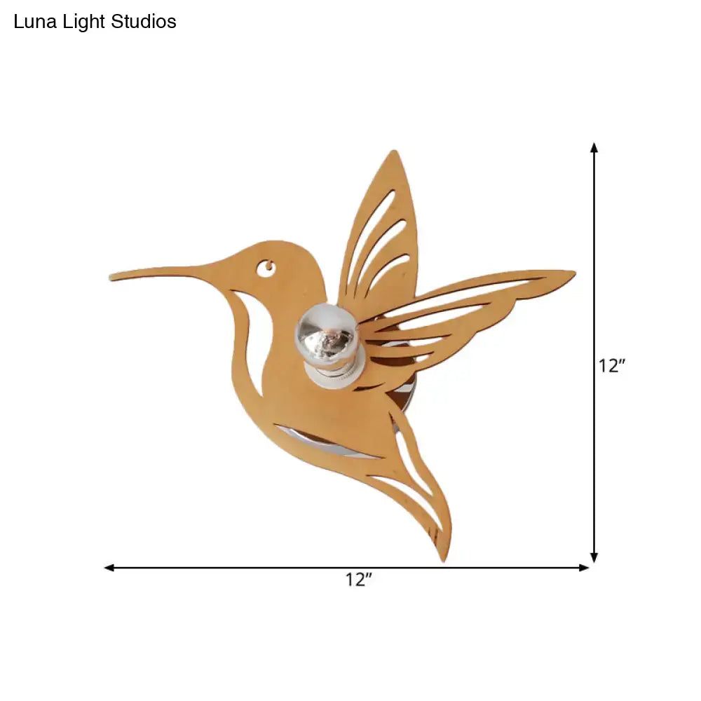 Modern golden hummingbird wall sconce – bedroom bedside lamp