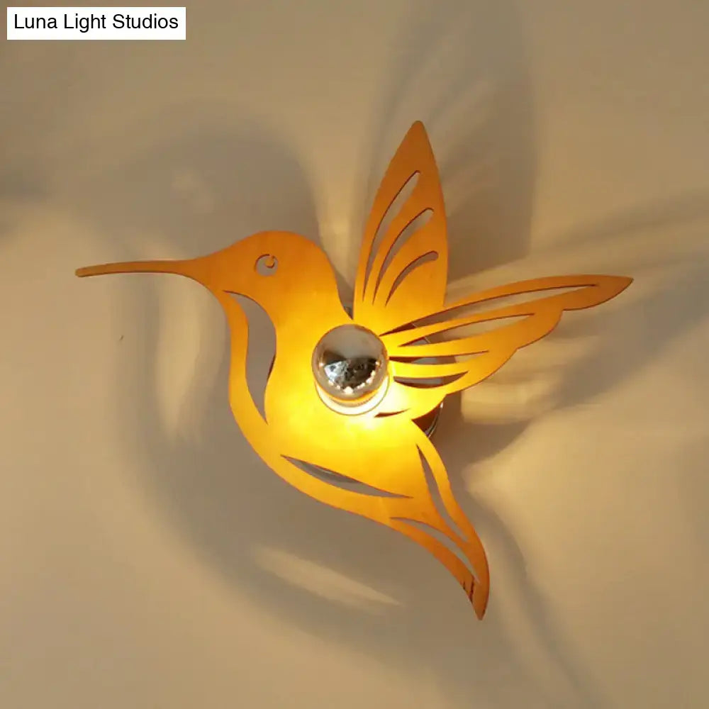 Modern golden hummingbird wall sconce – bedroom bedside lamp