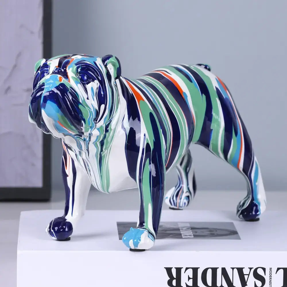 Modern graffiti decorbites bulldog figurines living room art ornament
