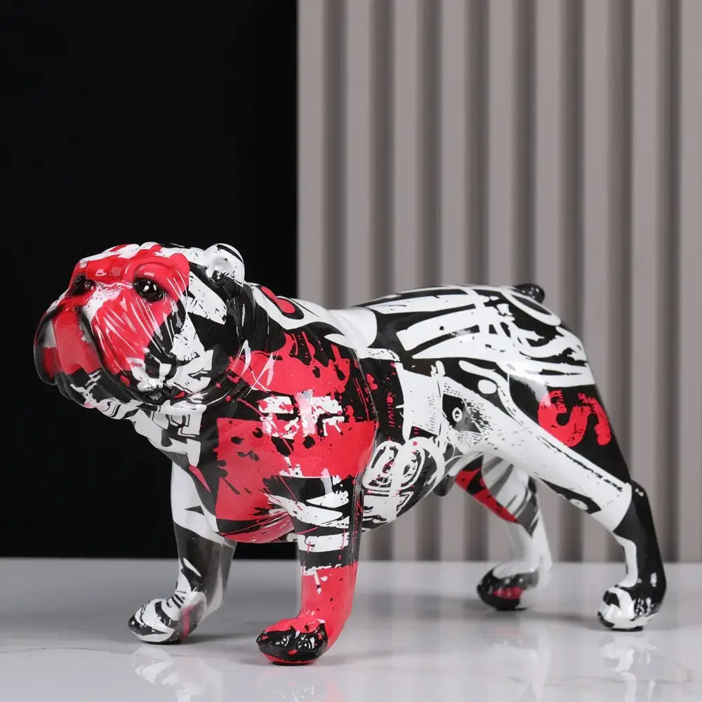 Modern graffiti decorbites bulldog figurines living room art ornament