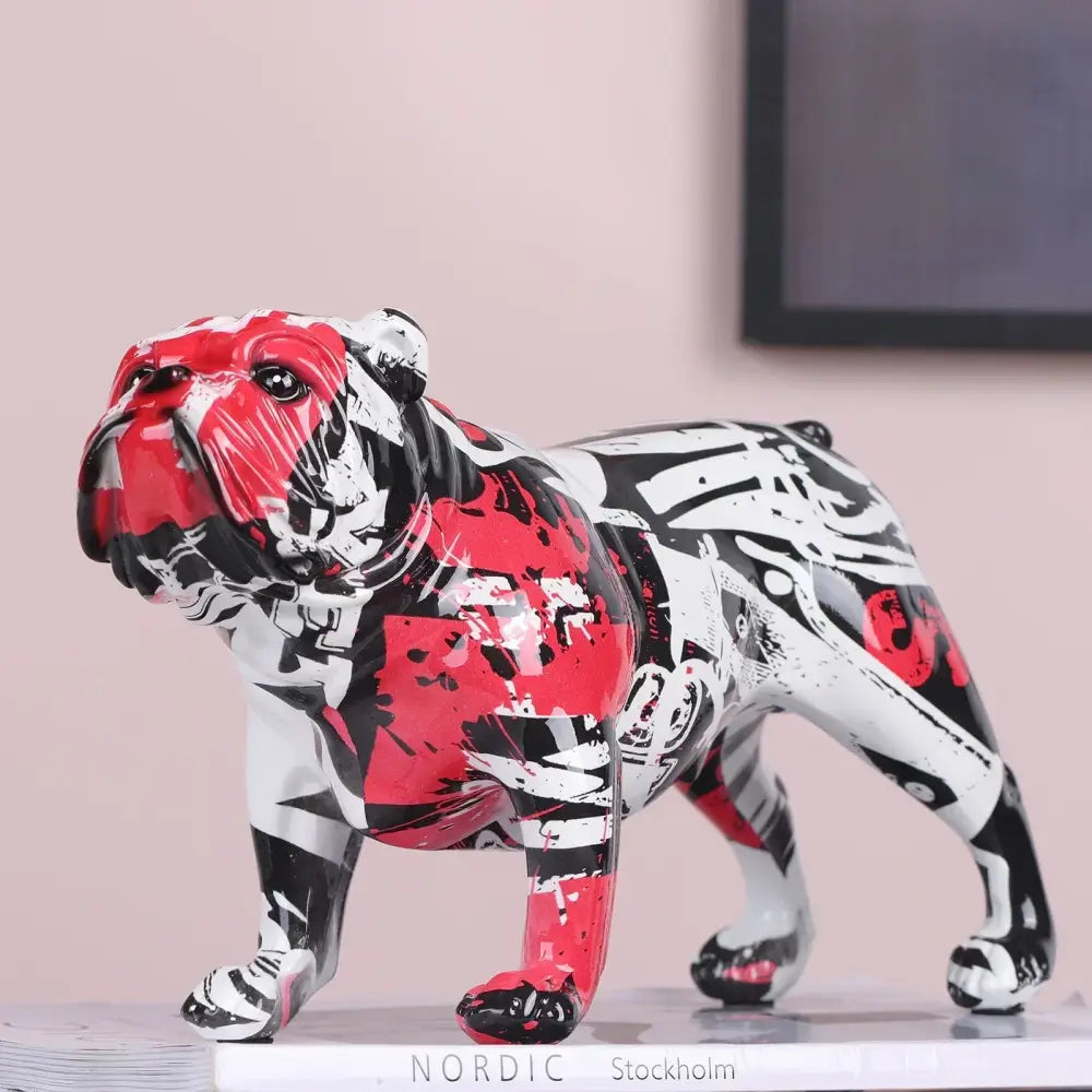 Modern graffiti decorbites bulldog figurines living room art ornament
