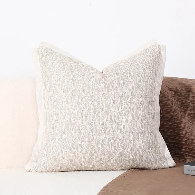 Modern gray and white leaf cushion cover living room decor