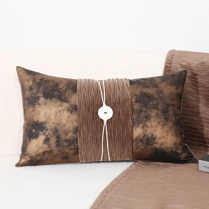 Modern gray and white leaf cushion cover living room decor