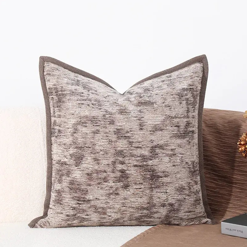 Modern gray and white leaf cushion cover living room decor