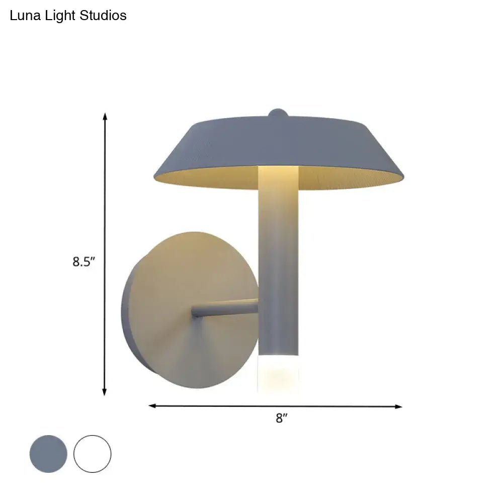 Modern gray & white wall sconce bedroom led light type