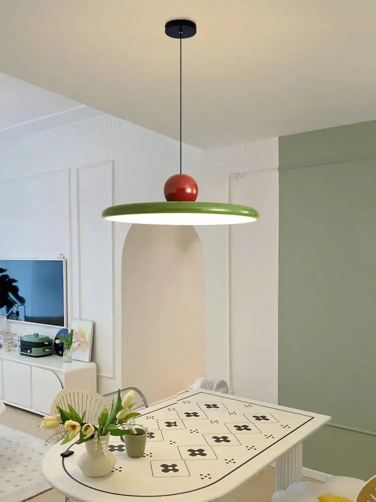 Modern green & red colorful metal led pendant light kitchen