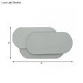 Modern grey oval metal sconce bedroom led wall light