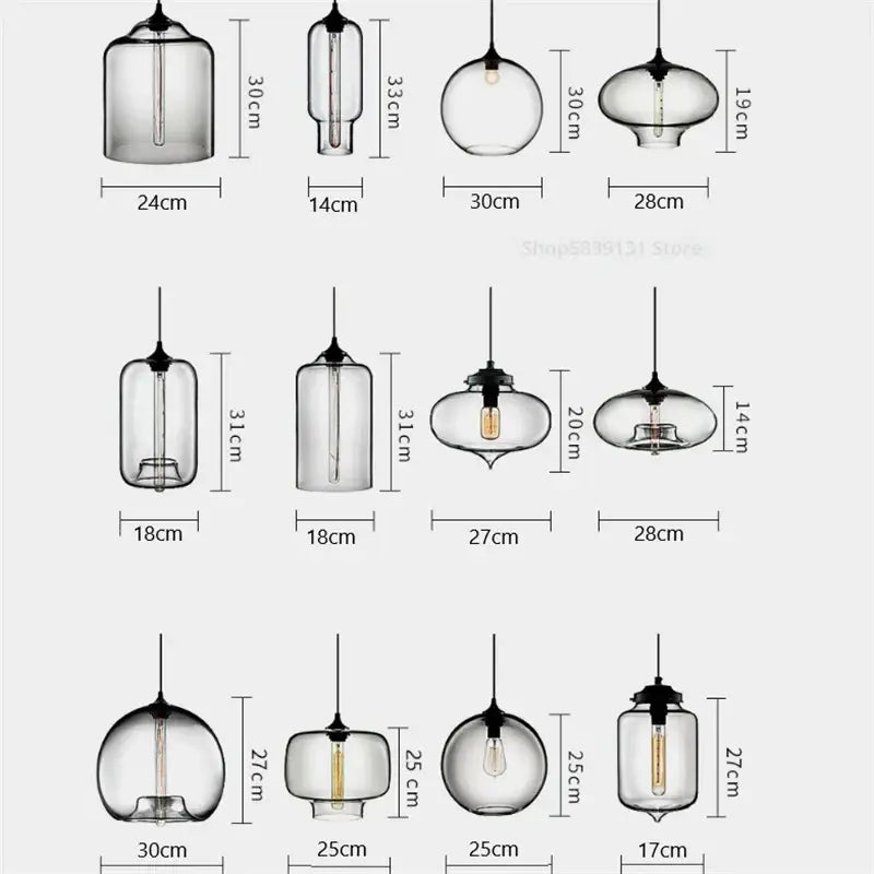 Modern hand blown colorful stained glass pendant lights kitchen decor