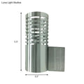 Modern hollow design silver led wall mounted light outdoor sconce