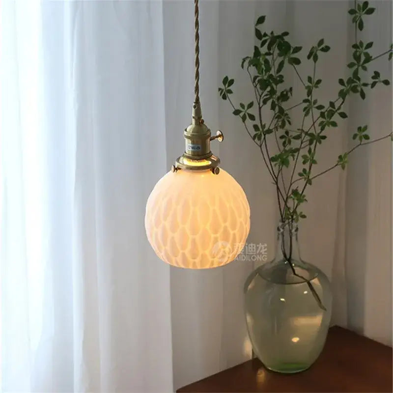 Modern honeycomb brass ceramic led wall sconce bedroom light