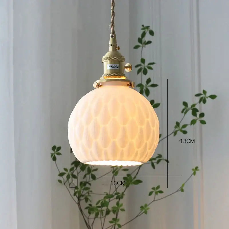 Modern honeycomb brass ceramic led wall sconce bedroom light
