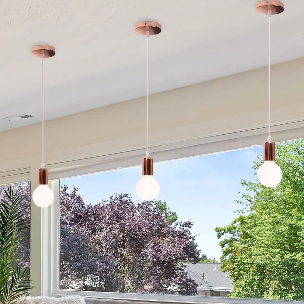 Modern industrial black cage pendant light dining room