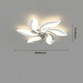 Modern leaf black & white ceiling fan with remote control bedroom